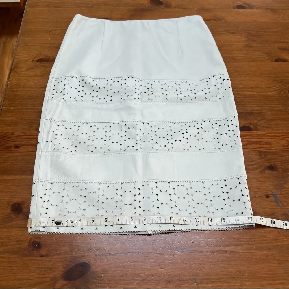 Banana Republic bone white Pencil Skirt with Cutout Design